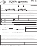 Form Ifta-21 - New York State International Fuel Tax Agreement (ifta) Application - 2015