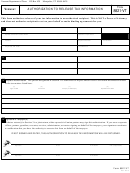 Form 8821-vt - Authorization To Release Tax Information - 2015