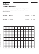 Find The Perimeter - Perimeter Worksheet With Answers Printable pdf