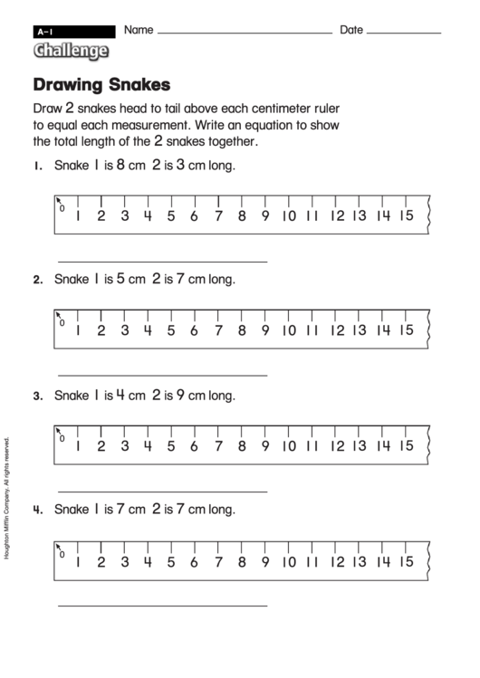 Drawing Snakes - Equation Worksheet With Answers Printable pdf