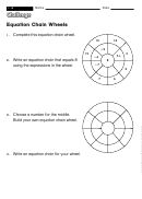 Equation Chain Wheels - Equation Worksheet With Answers
