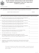 Maine Fishery Infrastructure Investment Tax Credit Worksheet For Tax Year 2015