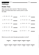 Riddle Time - Math Worksheet With Answers Printable pdf