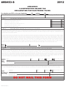 Form Ar8453-s - Arkansas S-corporation Income Tax Declaration For Electronic Filing - 2012