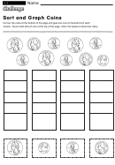 Sort And Graph Coins - Math Worksheet With Answers