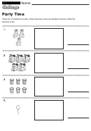 Party Time - Math Worksheet With Answers Printable pdf