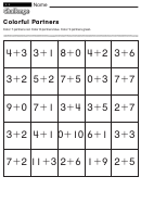 Colorful Partners - Math Worksheet With Answers