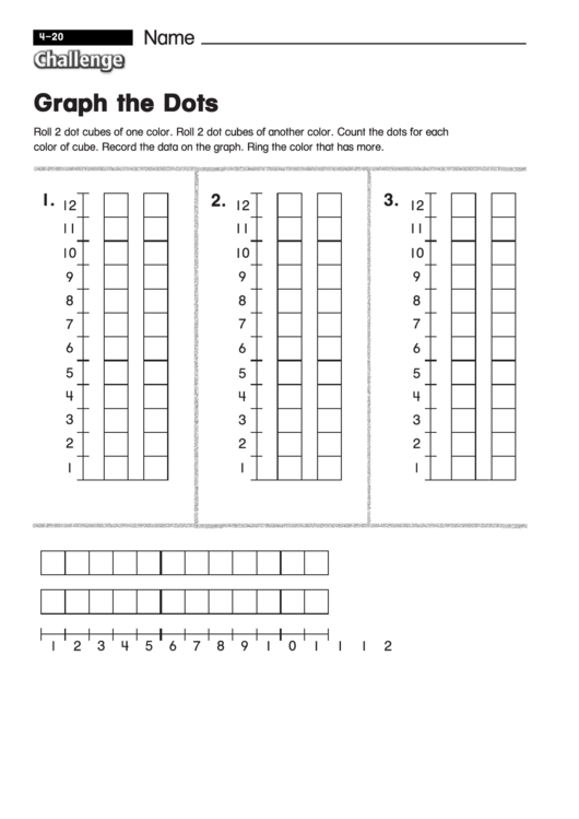 Graph The Dots - Math Worksheet With Answers Printable pdf