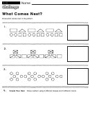 What Comes Next - Shapes Worksheet With Answers