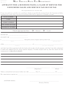 Form Wv/cst-af2 - Affidavit For A Business Filing A Claim Of Refund For Consumers Sales And Service Tax Or Use Tax