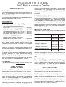 Instructions For Form 6300 - Alaska Incentive Credits - 2015