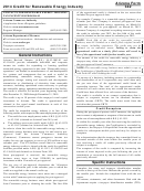 Instructions For Form 342 - Arizona Credit For Renewable Energy Industry - 2014