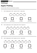 Apple Picking - Math Worksheet With Answers