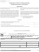 Form Dr 0021se - Extension Of Time For Filing Colorado Oil Shale Severance Tax Return - 2011