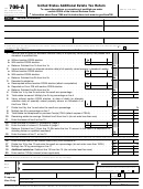 Fillable Form 706-A - United States Additional Estate Tax Return Printable pdf