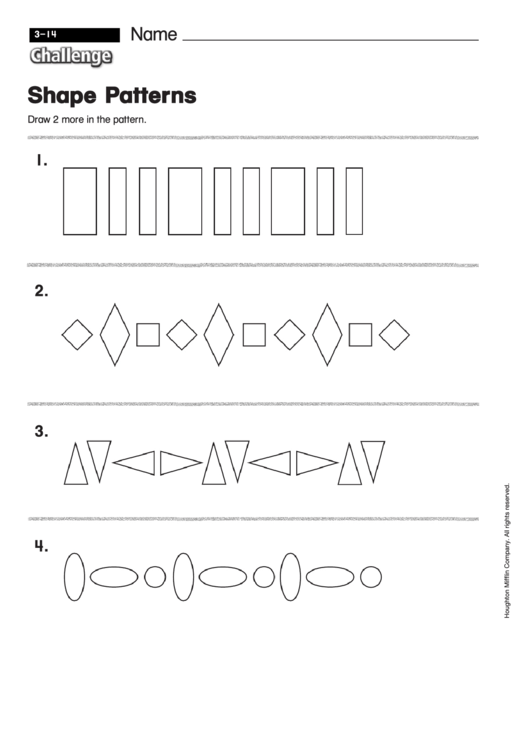 Shape Patterns - Shape Worksheet With Answers Printable pdf