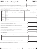 California Form 3521 - Low-income Housing Credit - 2013