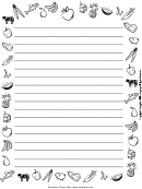 Nutrition Decorative Writing Paper Template
