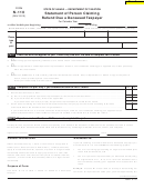 Form N-110 - Statement Of Person Claiming Refund Due A Deceased Taxpayer