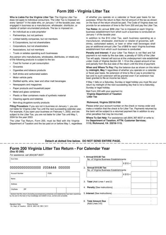 fillable-form-200-virginia-litter-tax-return-printable-pdf-download
