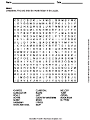 Music Word Search Puzzle Template