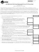 Form Esw - Montana Individual Estimated Income Tax Worksheet - 2014