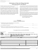 Form Dr 0021sc - Extension Of Time For Filing Colorado Coal Severance Tax Return - 2011