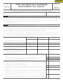 Fillable Form N-318 - High Technology Business Investment Tax Credit - 2015 Printable pdf