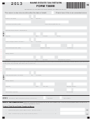 Form 706me - Maine Estate Tax Return - 2013