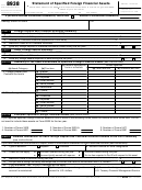 Fillable Form 8938 - Statement Of Specified Foreign Financial Assets Printable pdf