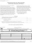 Form Dr 0021s - Extension Of Time For Filing Colorado Oil And Gas Severance Tax Return - 2012
