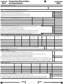 California Form 3885 - Corporation Depreciation And Amortization - 2014 Printable pdf