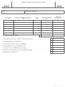Form 6310 - Alaska Income Tax Education Credit - 2015