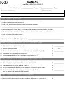 Fillable Schedule K-30 - Kansas Angel Investor Credit Printable pdf