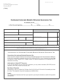 Form Dr 0021pa - Estimated Colorado Metallic Minerals Severance Tax - 2011