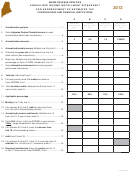 Annualized Income Installment Worksheet For Underpayment Of Estimated Tax - 2012