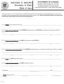 Form 635_0101 - Statement Of Change Designated/principal Office Or Registered Office/agent (limited Partnership - Iowa Code Chap 488)