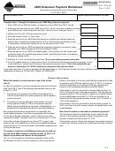 Fillable Form Ext-Fid-09 - Extension Payment Worksheet - 2009 Printable pdf