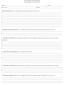 6th Grade Summer Reading Book Report - Outline Form