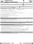 California Form 3809 - Targeted Tax Area Deduction And Credit Summary - 2013