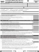 California Form 3807 - Local Agency Military Base Recovery Area Deduction And Credit Summary - 2013