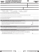 California Form 3806 - Los Angeles Revitalization Zone Deduction And Credit Summary - 2013