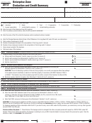 California Form 3805z - Enterprise Zone Deduction And Credit Summary - 2013
