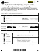 Fillable Form Pt-Wh - Montana Income Tax Withheld For A Nonresident Individual, Foreign C Corporation, Or Second Tier Pass-Through Entity - 2011 Printable pdf