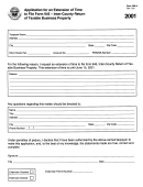 Form 993-a - Application For An Extension Of Time To File Form 945 - Inter-county Return Of Taxable Business Property - 2001