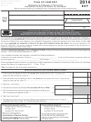 Form Ct-1040 Ext - Application For Extension Of Time To File Connecticut Income Tax Return For Individuals - 2014
