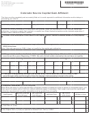 Form Dr 1316 - Colorado Source Capital Gain Affidavit