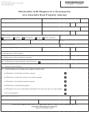Form Dr 1083 - Information With Respect To A Conveyance Of A Colorado Real Property Interest