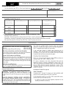 Arizona Form 347 - Credit For Qualified Health Insurance Plans - 2015