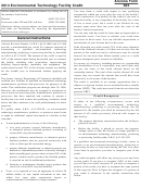Instructions For Arizona Form 305 - Environmental Technology Facility Credit - 2014